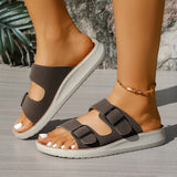 Mae - Zapatillas cómodas con doble hebilla regulable