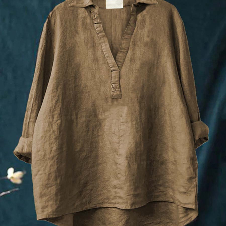 Andrea | Elegante Blusa de Verano de Lino