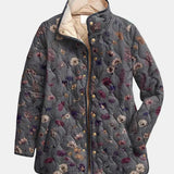NIVA | Chaqueta Acolchada con Diseño Floral Retro