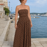 Sorien | Vestido Midi Sin Mangas con Estampado de Lunares