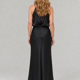 Nopal | Vestido Midi Sin Mangas con Cuello Drapado Elegante