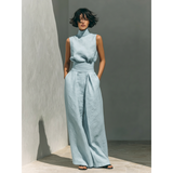Maria | Conjunto de Top y Pantalón en Algodón-Lino