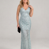 Sirea | Vestido Midi Sin Mangas con Detalles Transparentes y Lentejuelas