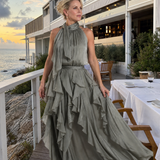 Melisande | Maxi Dress with Ruffled Straps