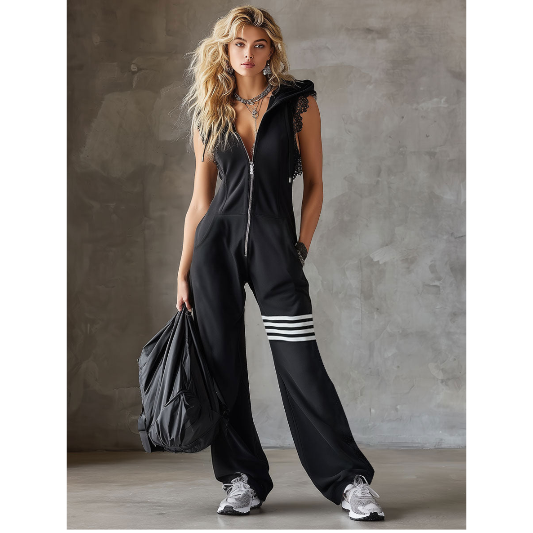 Daniëla | Conjunto Deportivo con Capucha y Detalles de Rayas Laterales