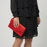 DELACROIX | Vestido Lila de Capas con Longitud Hasta la Rodilla