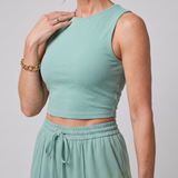 Valencia | Conjunto de Pantalones Anchos Sin Mangas