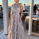Melisande | Maxi Dress with Ruffled Straps
