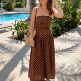 Sorien | Vestido Midi Sin Mangas con Estampado de Lunares