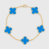 Pulsera Elegante con Diseño de Trébol en Dorado