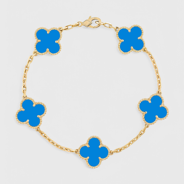 Pulsera Elegante con Diseño de Trébol en Dorado