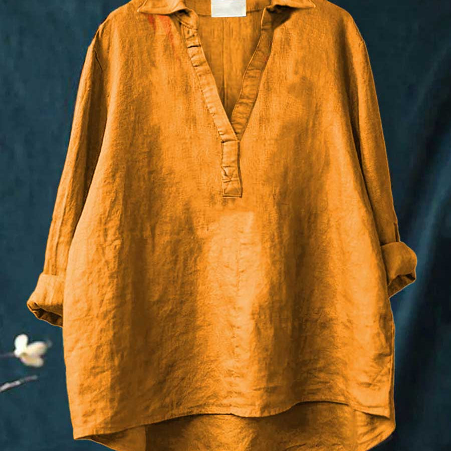Andrea | Elegante Blusa de Verano de Lino