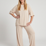 Ramse | Conjunto de Top de Manga Corta Oversized y Pantalones de Pierna Ancha