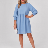 Corinne | Mini Vestido de Manga Larga con Puños Fruncidos