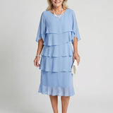 DELACROIX | Vestido Midi Margaux con Volantes