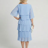 DELACROIX | Vestido Midi Margaux con Volantes