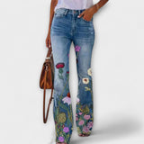 Neda - Pantalones con Estampado Floral