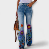 Neda - Pantalones con Estampado Floral