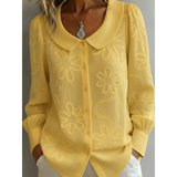 Claudine | Elegante Blusa con Cuello Bordado