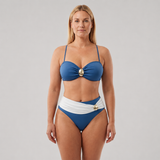 Manon | Bikini con diseño abdominal y detalles dorados