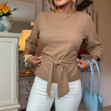 Dalah | Blusa Elegante con Cinturón en la Cintura