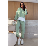Dana | Conjunto de Sudadera Femenino con Detalles Tejidos
