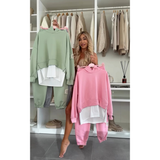 Dana | Conjunto de Sudadera Femenino con Detalles Tejidos