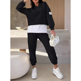 Dana | Conjunto de Sudadera Femenino con Detalles Tejidos
