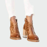 Stanislava - Botas de Cuero con Bordados