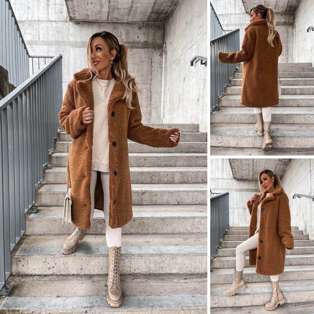 Elora™ | Abrigo Largo de Teddy para Mujeres