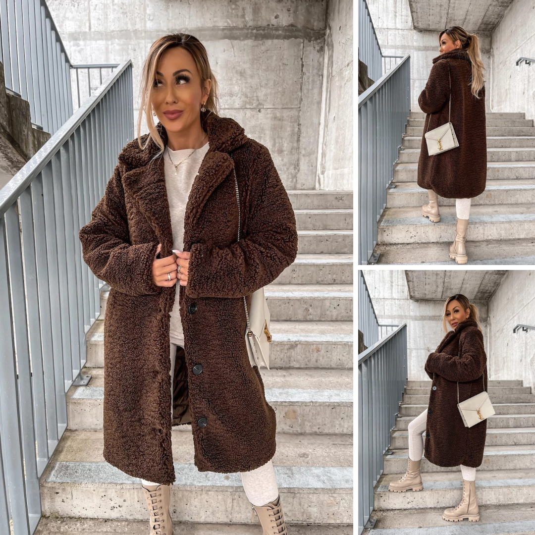 Elora™ | Abrigo Largo de Teddy para Mujeres