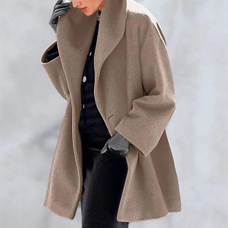 Isabelle™ | Abrigo de lana para mujer con cuello amplio