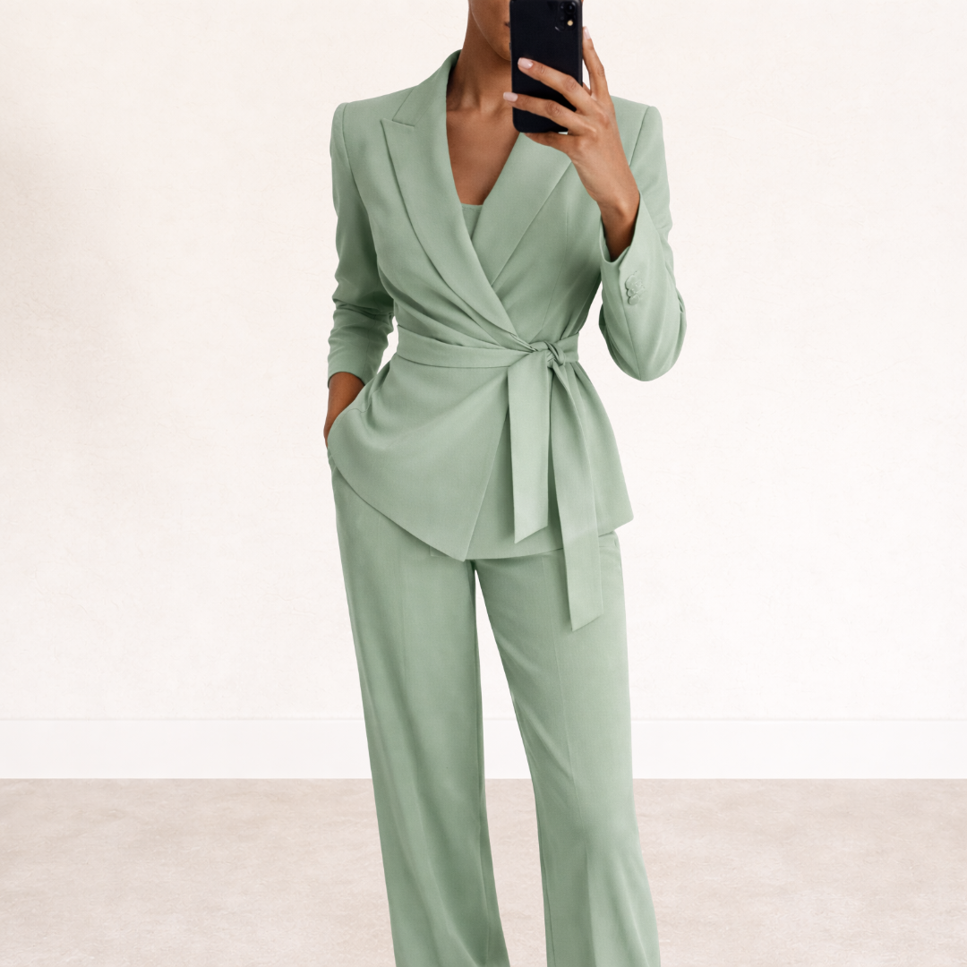 Ilse | Conjunto Chic con Chaqueta y Pantalón Suelto