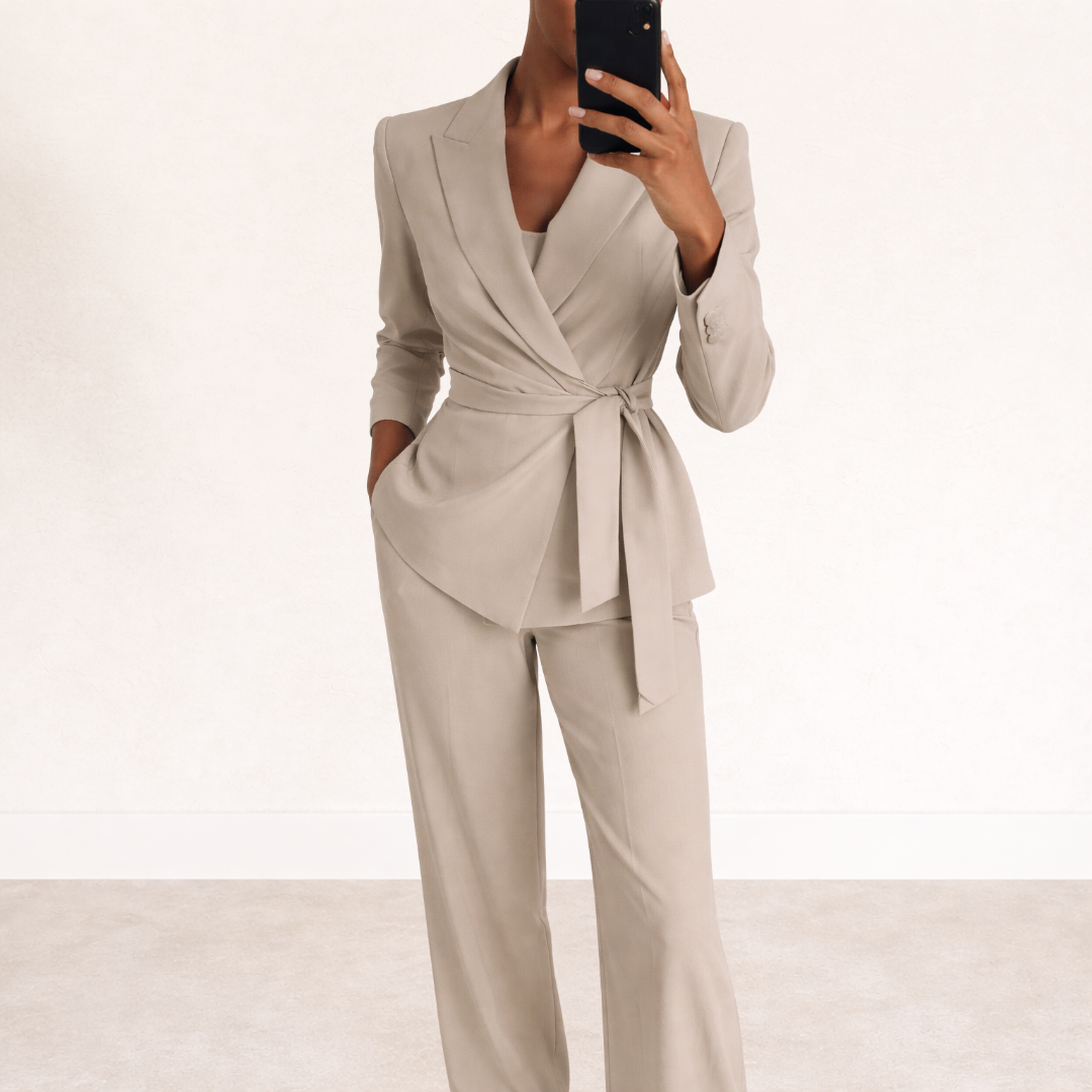 Ilse | Conjunto Chic con Chaqueta y Pantalón Suelto