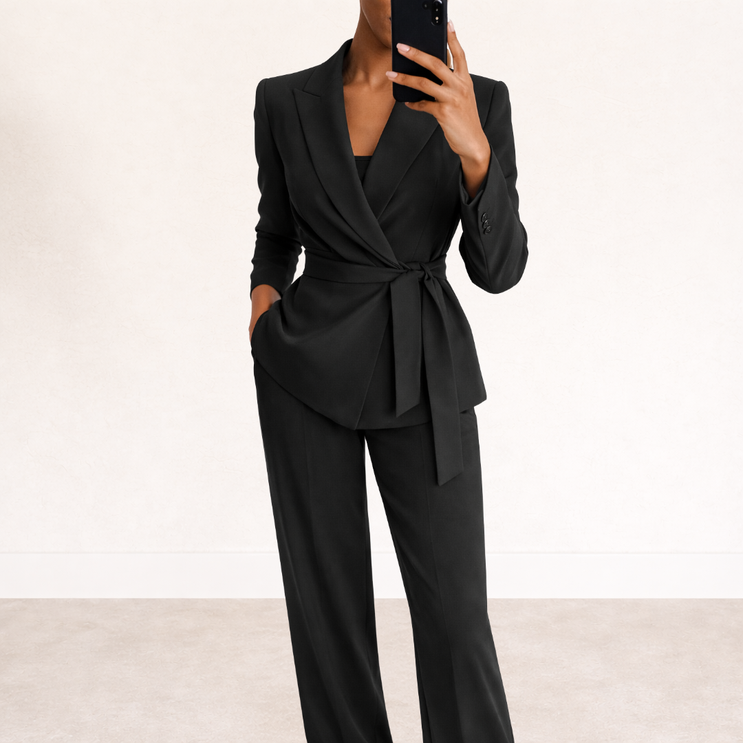 Ilse | Conjunto Chic con Chaqueta y Pantalón Suelto