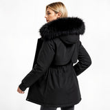 Parka con Capucha de Piel Artificial