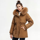 Parka con Capucha de Piel Artificial