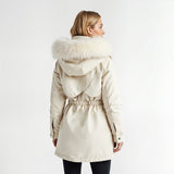 Parka con Capucha de Piel Artificial