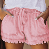 Karen | Pantalones Cortos de Denim de Cintura Alta
