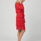 DELACROIX | Vestido Lila de Capas con Longitud Hasta la Rodilla