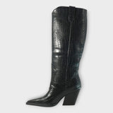 Mirjana - Botas Elegantes con Estampado de Cocodrilo y Tacón
