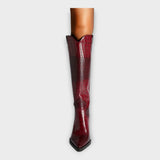 Mirjana - Botas Elegantes con Estampado de Cocodrilo y Tacón