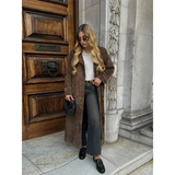 Maren Suede Luxe™ | Trenchcoat de ante elegante con cinturón