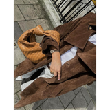 Maren Suede Luxe™ | Trenchcoat de ante elegante con cinturón