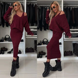Senna | Conjunto de Top Off-Shoulder y Falda Midi