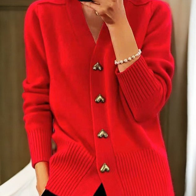 Olivia | Elegante chal femenino con botones dorados