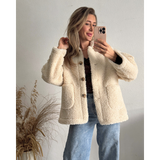 Alice™ | Chaqueta de Teddy en Color Marrón
