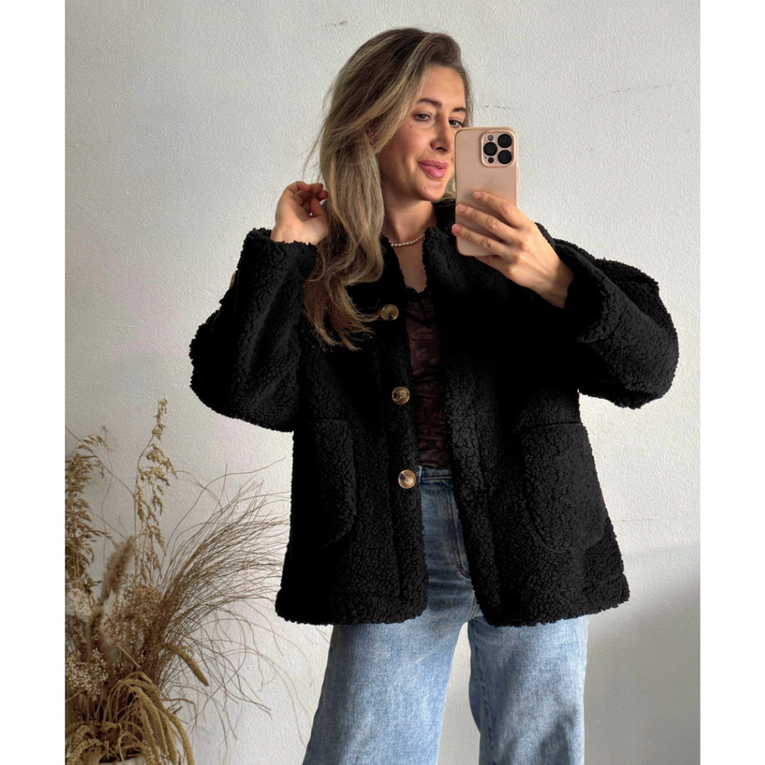 Alice™ | Chaqueta de Teddy en Color Marrón