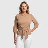 Dalah | Blusa Elegante con Cinturón en la Cintura