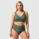 Jasmijn | Bikini de tiro alto con detalle retorcido